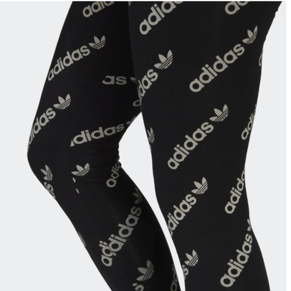 Brand New Adidas Originals 'Logomania' Repeat Logo Leggings - Picture 11 of 14